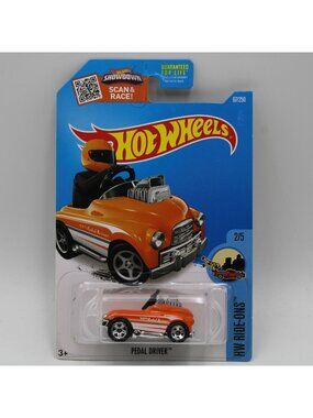 Hot Wheels Pedal Driver Car Orange 2016 HW Ride-Ons 2/5 67/250